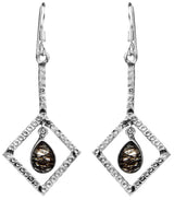 Gemstone Teardrop Sterling Silver Earrings with Pearl and Labradorite