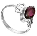 Garnet Marquise Sterling Silver Ring