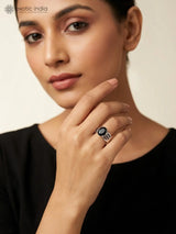 Faceted Black Spinel Sterling Silver Necklace