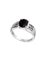 Faceted Black Spinel Sterling Silver Necklace