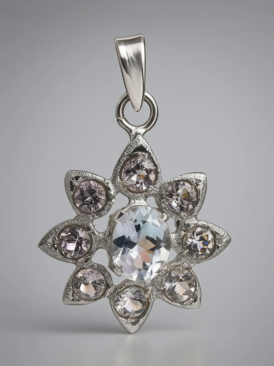 Sunflower Sterling Silver Pendant