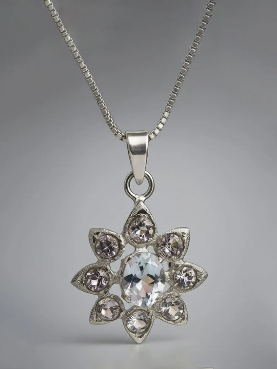 Sunflower Sterling Silver Pendant