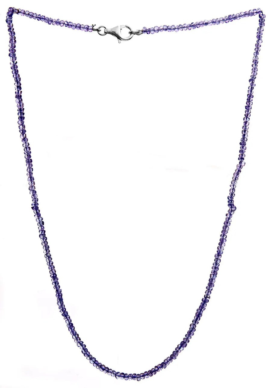 Faceted Tanzanite Sterling Silver Necklace