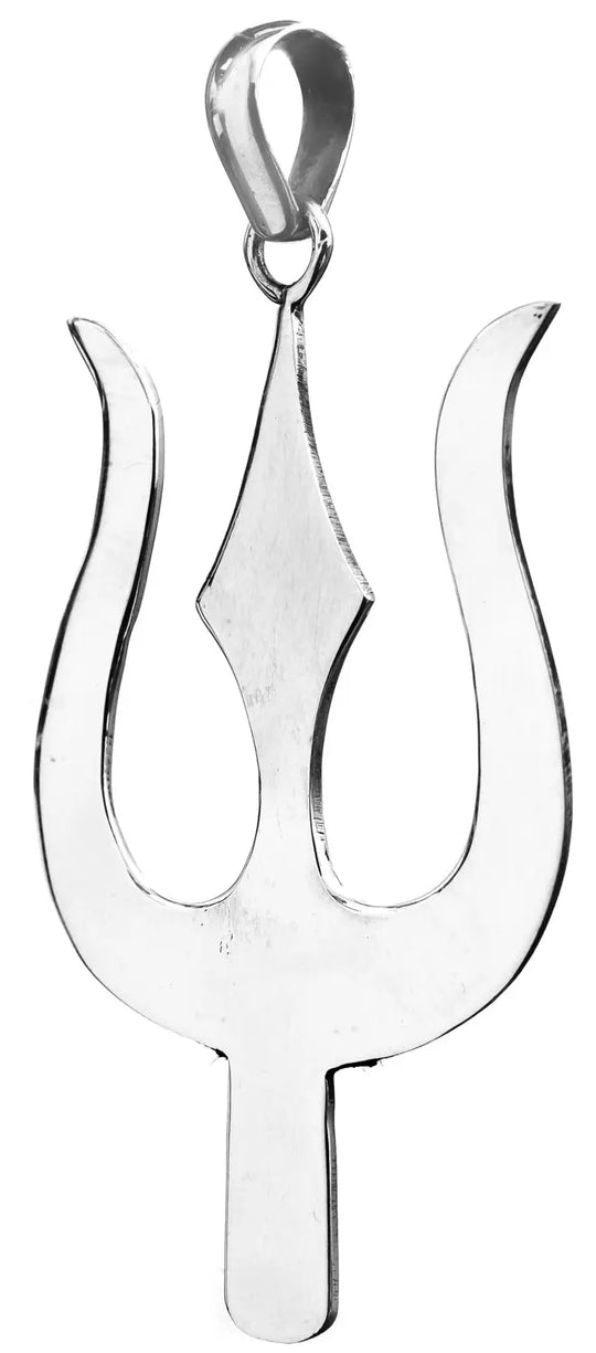 Trident Motif Sterling Silver Pendant