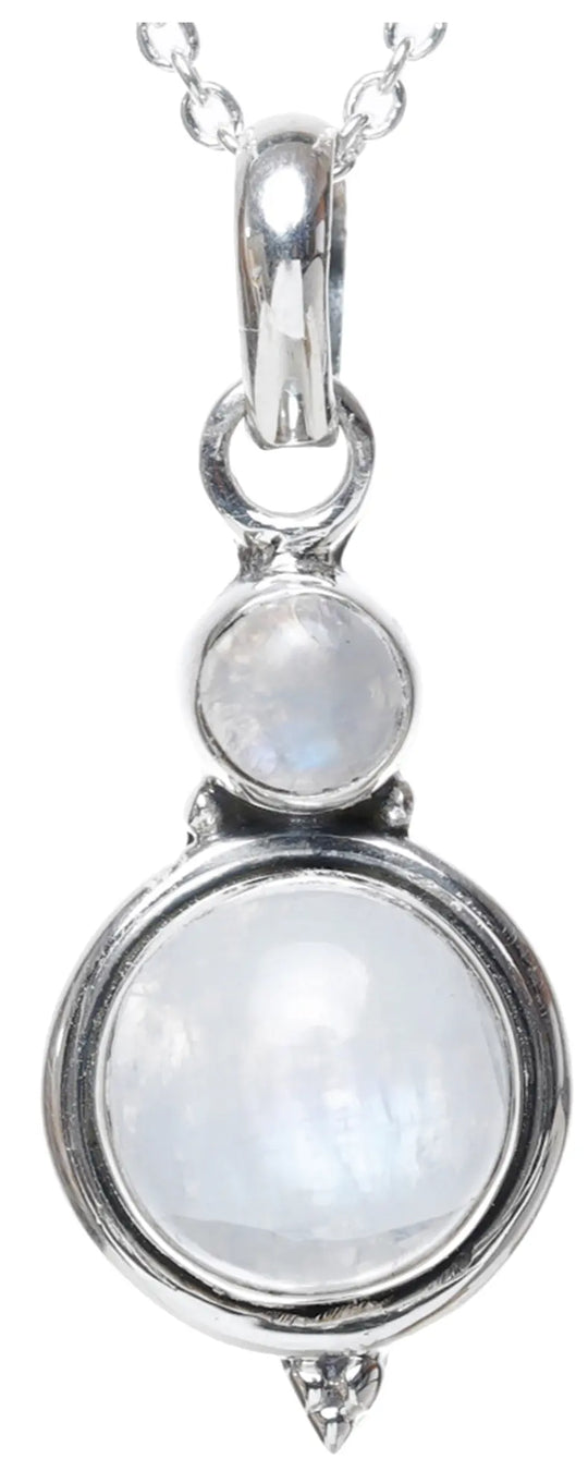 Rainbow Moonstone Sterling Silver Pendant