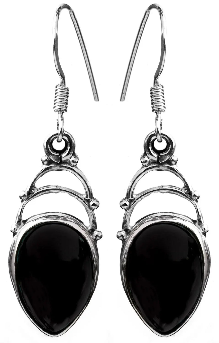 Black Onyx Sterling Silver Earrings