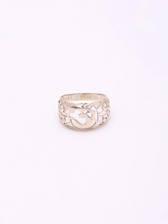Sacred Om Sterling Silver Ring for Men and Women