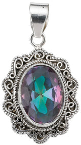 Mystic Topaz Sterling Silver Pendant