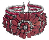 Floral White Metal Bangles