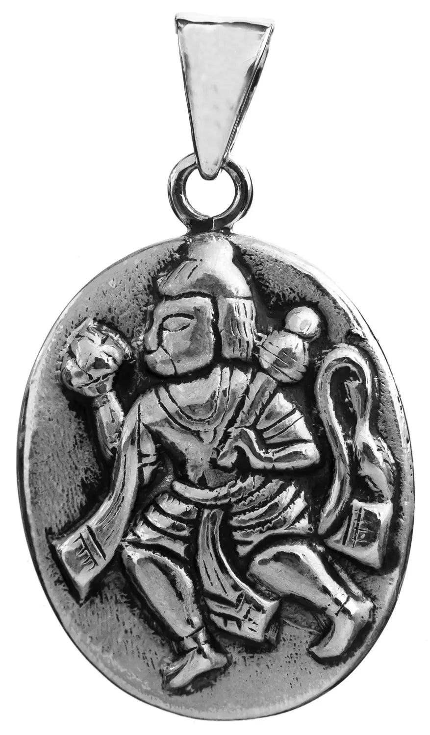 Hanuman Sterling Silver Devotional Pendant