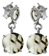 Citrine, Green Amethyst and Prehnite Sterling Silver Necklace