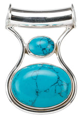 Reconstituted Turquoise Sterling Silver Pendant