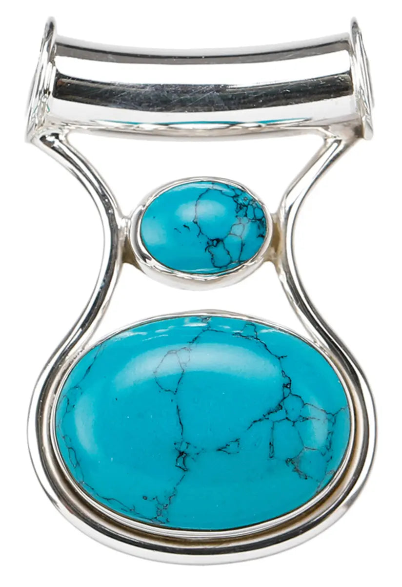 Reconstituted Turquoise Sterling Silver Pendant