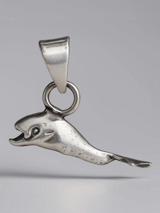 Dolphin Motif Sterling Silver Pendant