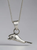 Dolphin Motif Sterling Silver Pendant