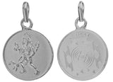 Bhairava and Yantra Reverse Sterling Silver Pendant