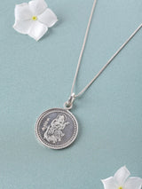 Goddess Saraswati Yantra Sterling Silver Pendant