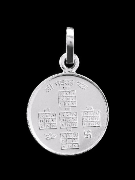 Navagraha Yantra Double Sided 999 Silver Pendant
