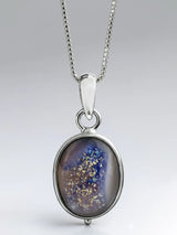 Grey Druzy Sterling Silver Pendant