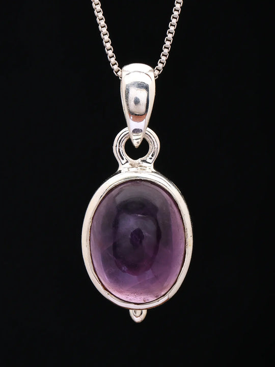 Amethyst and Black Onyx Sterling Silver Pendant
