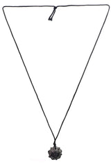Lord Surya Carved Stone Cord Necklace from Mahabalipuram