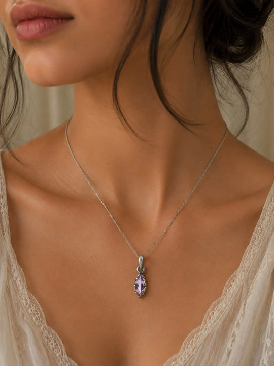 Amethyst Sterling Silver Pendant