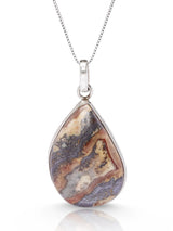 Pear Shape Jasper Sterling Silver Pendant