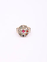 Navaratna Sterling Silver Ring