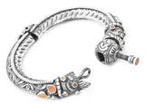 Naga and Amrita Kalash Temple Sterling Silver Bangles