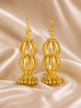 Gold Plated Melon Motif Sterling Silver Earrings