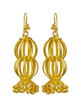Gold Plated Melon Motif Sterling Silver Earrings