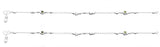 Faceted Peridot Sterling Silver Anklets (Pair)