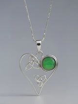 Carnelian and Gemstone Heart Sterling Silver Pendant