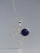 Carnelian and Gemstone Heart Sterling Silver Pendant