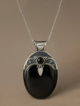 Black Onyx Sterling Silver Pendant