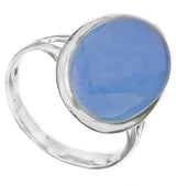 Tiger Eye Oval Gemstone Sterling Silver Ring