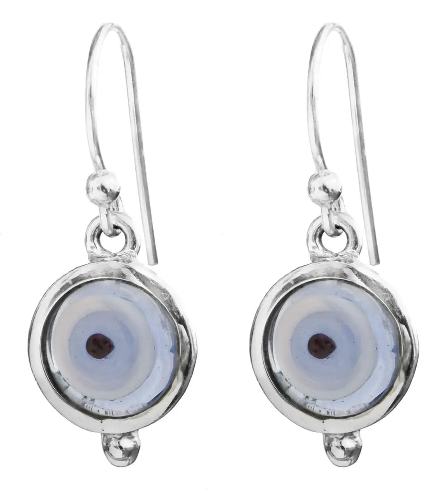 Evil Eye Sterling Silver Earrings