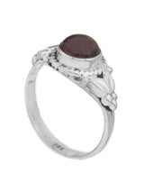 Onyx, Tiger Eye, Malachite and Pearl Sterling Silver Ring
