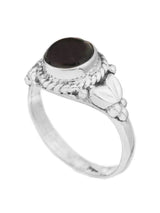 Onyx, Tiger Eye, Malachite and Pearl Sterling Silver Ring