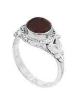 Onyx, Tiger Eye, Malachite and Pearl Sterling Silver Ring