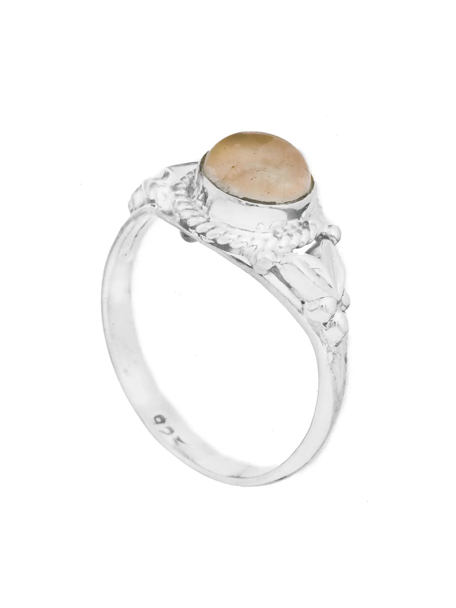 Onyx, Tiger Eye, Malachite and Pearl Sterling Silver Ring