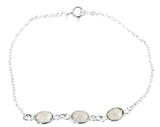 Faceted Green Amethyst Sterling Silver Bracelet