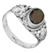Faceted Citrine Sterling Silver Ring