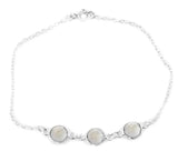 Faceted Green Amethyst Sterling Silver Bracelet