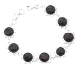 Ruby Zoisite Granulation Sterling Silver Bracelet