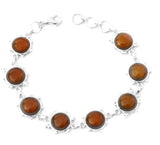Ruby Zoisite Granulation Sterling Silver Bracelet