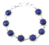 Ruby Zoisite Granulation Sterling Silver Bracelet