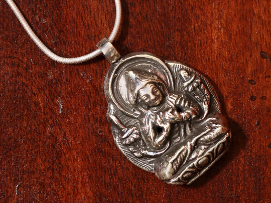 Tsongkhapa Sterling Silver Pendant for Buddhist Devotion