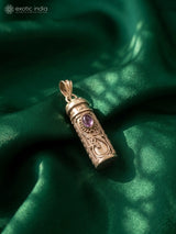 Amethyst and Lapis Lazuli Gau Box Sterling Silver Pendant