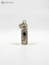 Amethyst and Lapis Lazuli Gau Box Sterling Silver Pendant